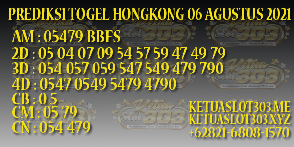 Prediksi Togel Hongkong 06 Agustus 2021