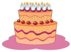 picture of birthday cake to color