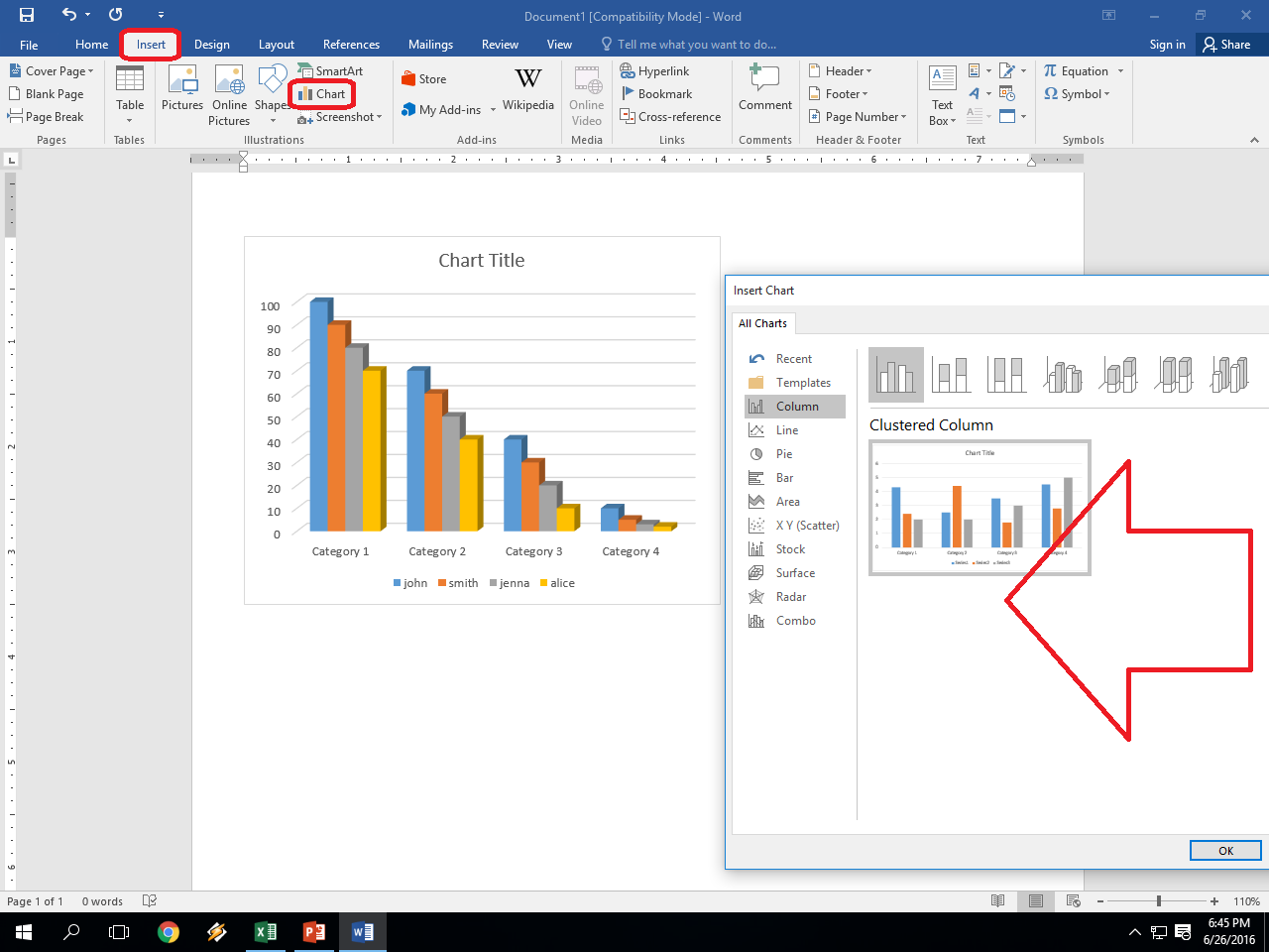 How to Insert Chart in MS Excel PowerPoint & Word (Easy 