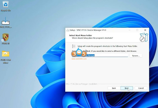 install VNCI Porsche PT3G driver 4