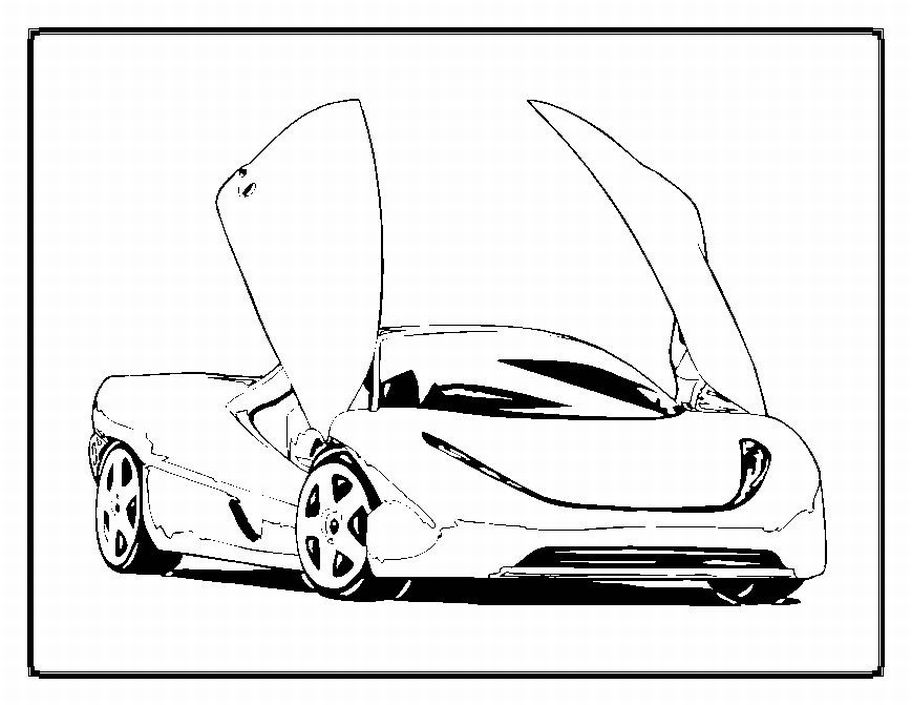 free coloring pages cars. Beautiful sport car coloring