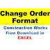 Change Order format for Site Work