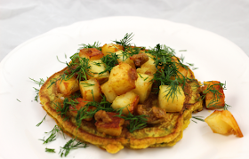 Chickpea Flour Pancakes with Crispy Paneer and Lime Pickle