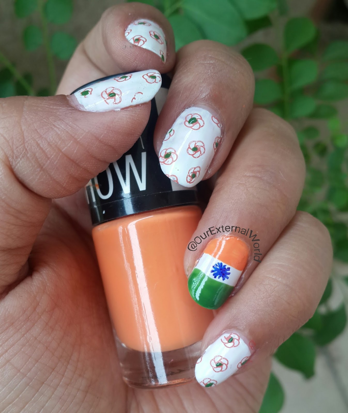 Indian Flag Art On Nail Independence Stock Photo 696727456 | Shutterstock
