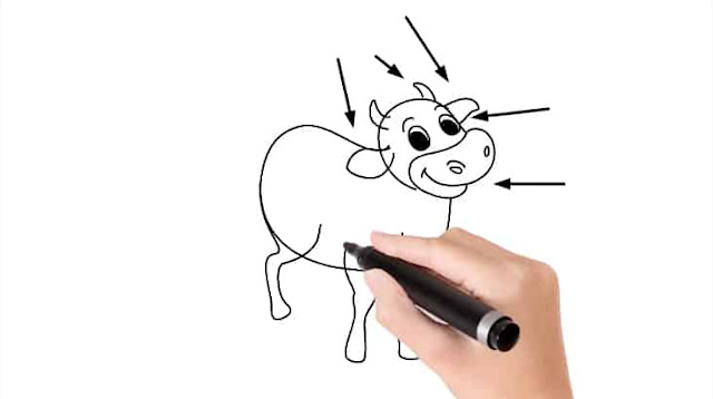 How to Draw a Cow Drawing.