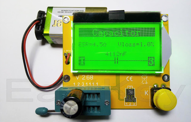 ESR, ёмкость и Vloss исправного электролитического конденсатора