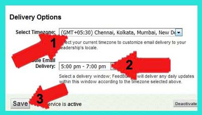 feedburner email delivery timezone changing 6