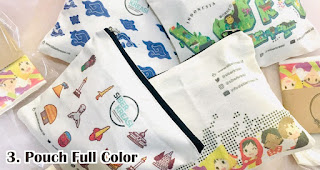 Pouch Full Color merupakan salah satu ide design pouch simple dan keren untuk souvenir pernikahan
