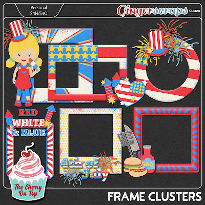 4th of July cluster frames