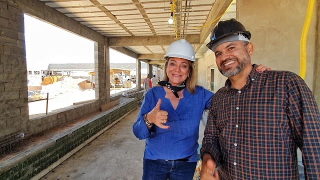 Deputada Estadual, Fabiola Mansur visita obras em Irecê e Central Bahia.