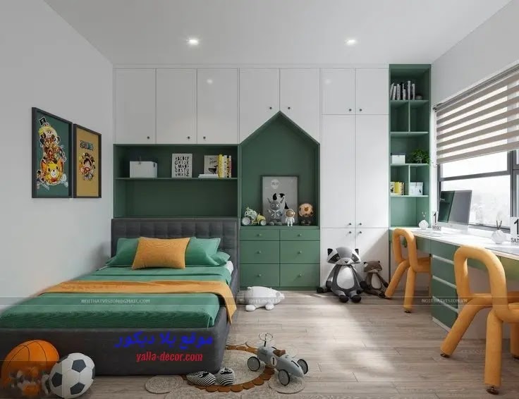 تصاميم غرف نوم أطفال بألوان جذابة