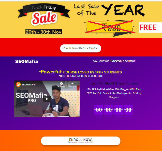 SEOMAFIA PRO Blogging Course for Free Download by Technical Ripon