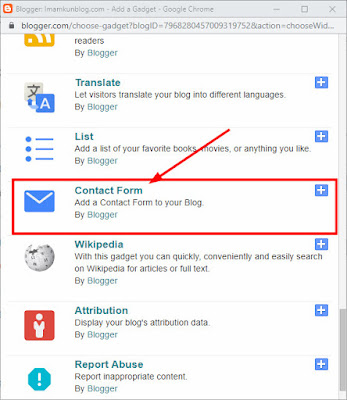 Cara Membuat lightbox Widget contact From Blogger 