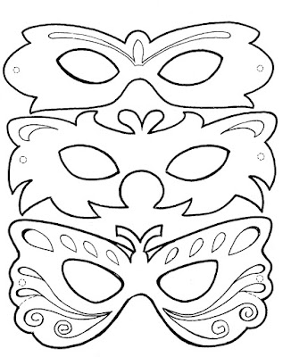 Desenhos para Colorir do Carnaval – Imagens e Máscaras