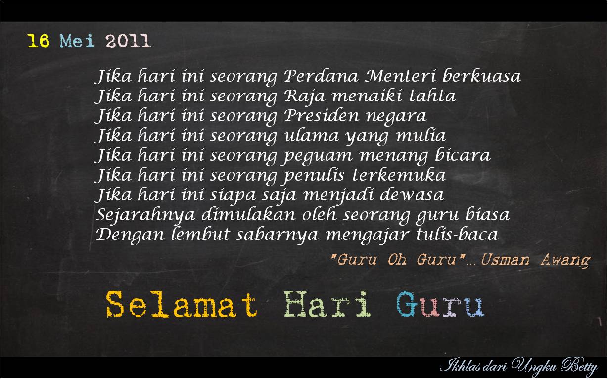 My Colourful Life....: Selamat Hari Guru......