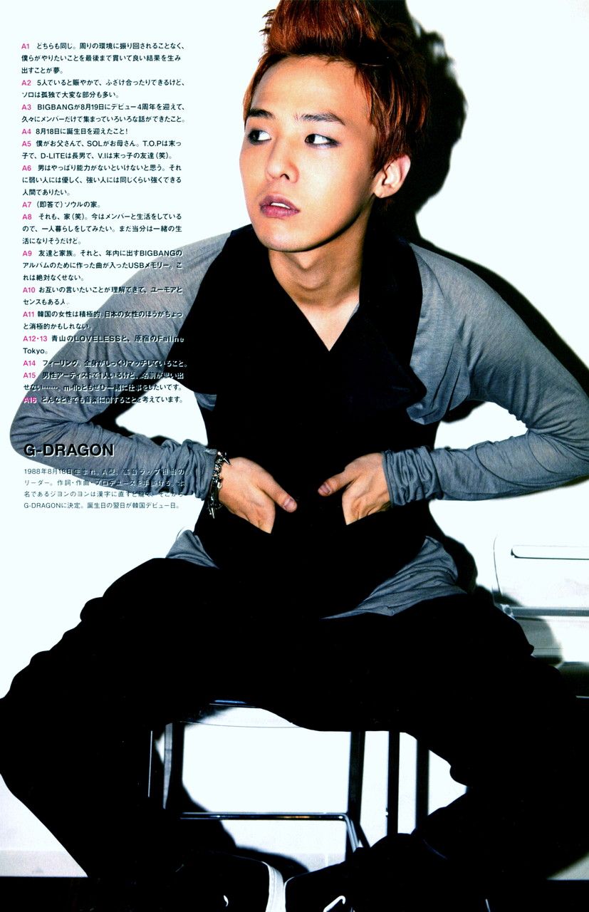 Interview Daesung Top G Dragon Interview From Numero Tokyo