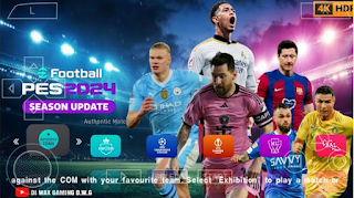 Download eFootball PES PS5 Camera PPSSPP Update New Kits And Transfer Season 2024-2025 Best Graphics HD