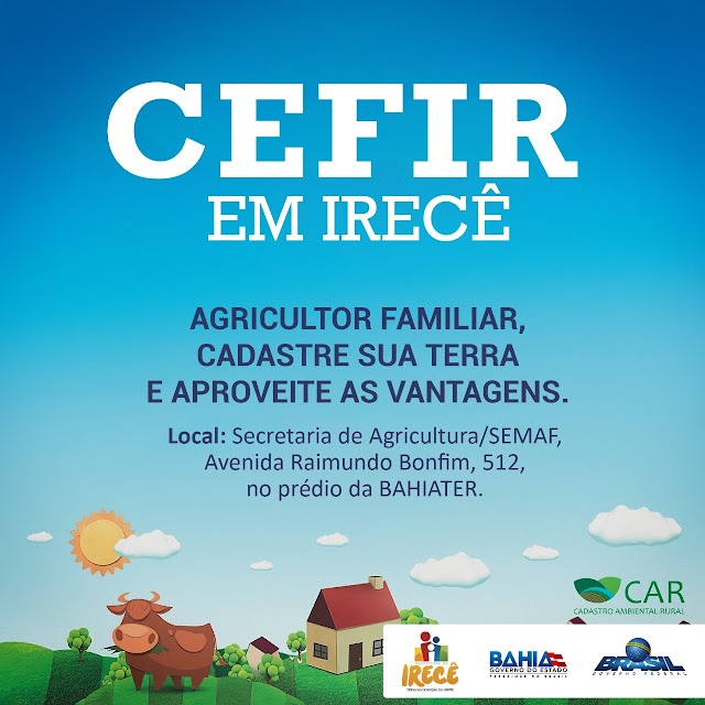 Agricultores Familiares de Irecê devem fazer cadastramento de terras a partir desta segunda (25)