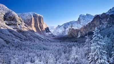 Papel de parede grátis, fotos e imagens da natureza para pc, notebook, celular, iphone e table em hd : Yosemite National Park Winter.