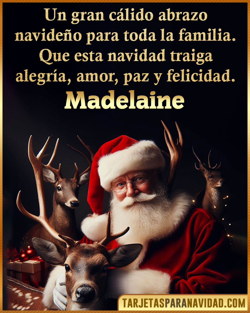 Tarjetas Navideñas personalizadas para Madelaine