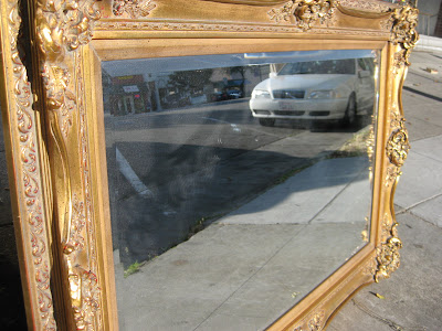 Cheap Mirrored Furniture on Uhuru Furniture   Collectibles  Sold   Large Gilded Frame Mirror