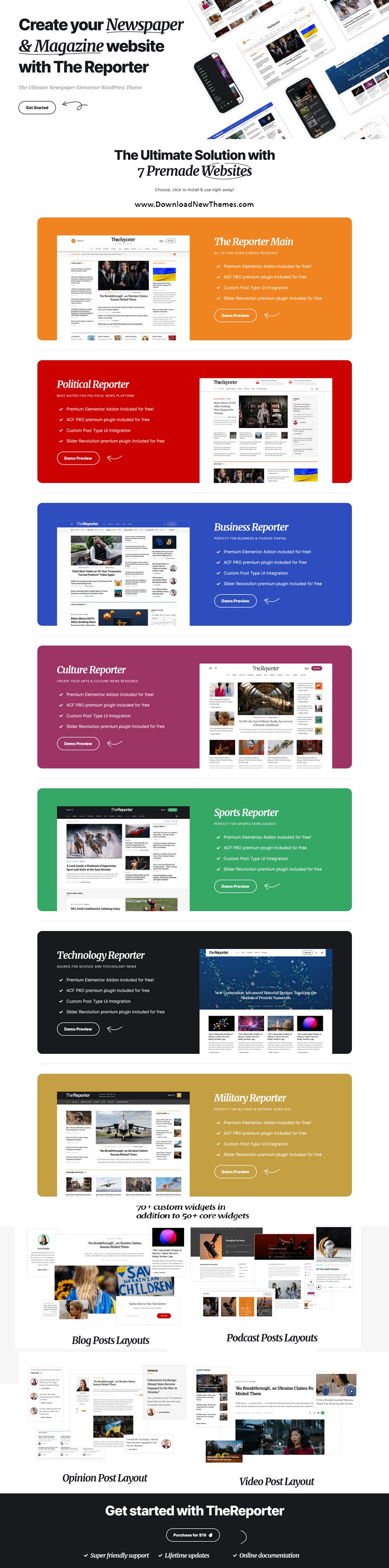 Download Newspaper Editorial WordPress Theme