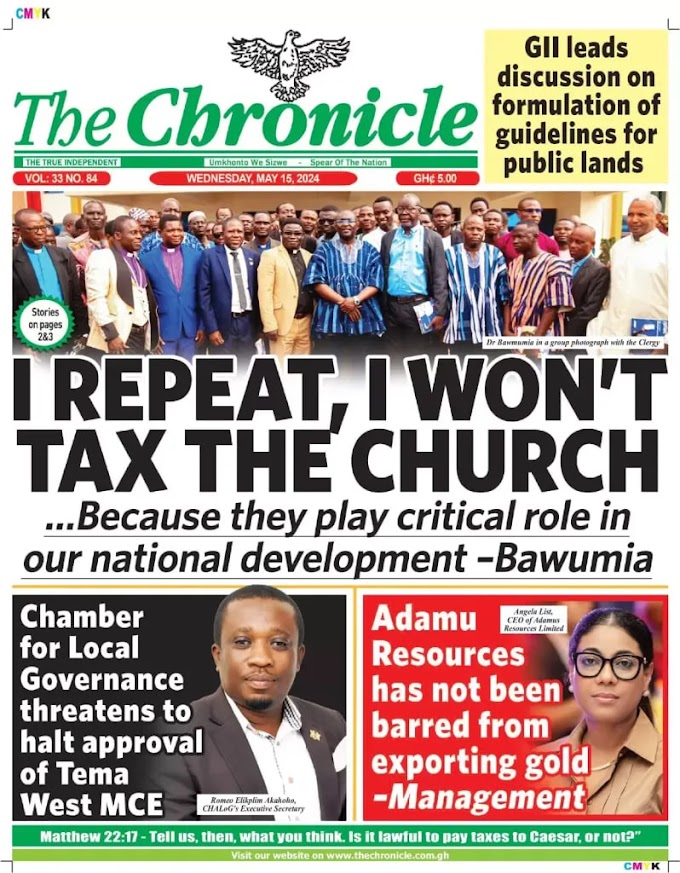 THE CHRONICLE NEWSPAPER FRONTPAGE