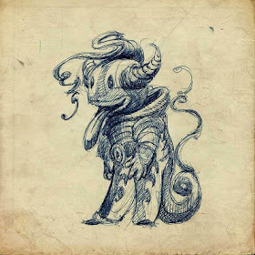 06-A-sweet-little-monster-Creature-Drawings-Bennett-Klein-www-designstack-co