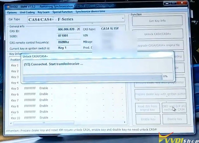 Unlock BMW CAS4 with Xhorse VVDI2 and Test Platform 7