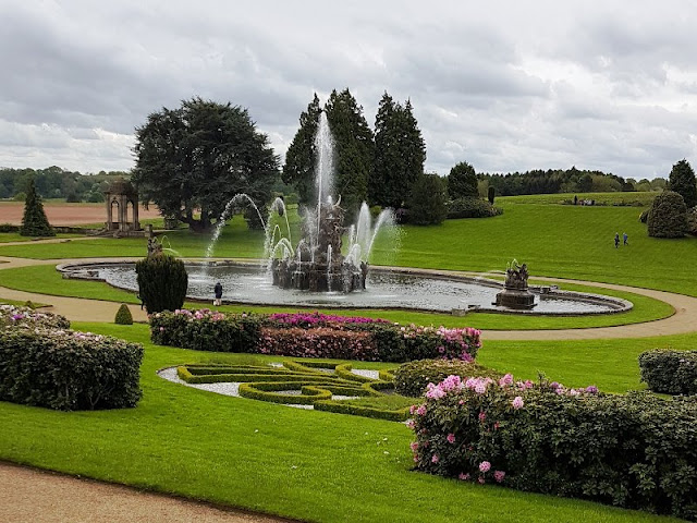 Fountain and formal gardens