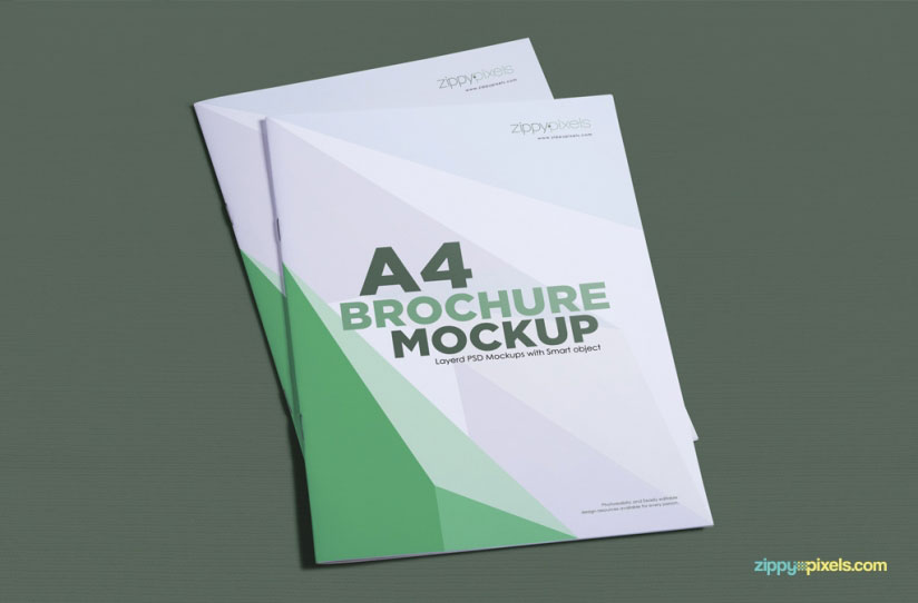 Free A4 Brochure Mockup PSD