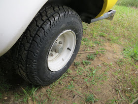 new tire on a travel trailer