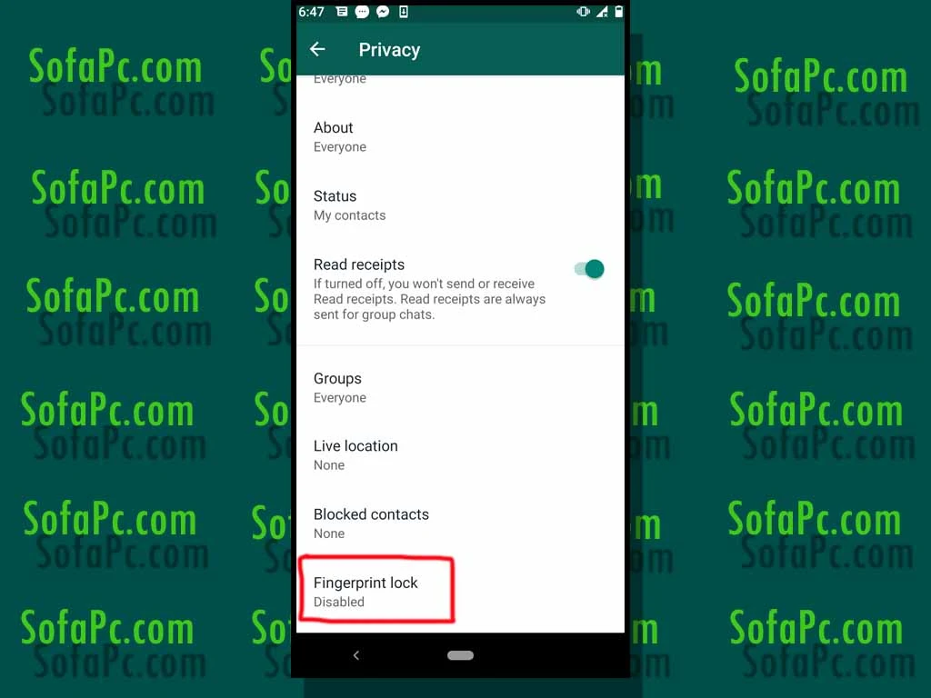 تفعيل التحقق ببصمة الإصبع أو بصمة الوجه لحماية الواتساب