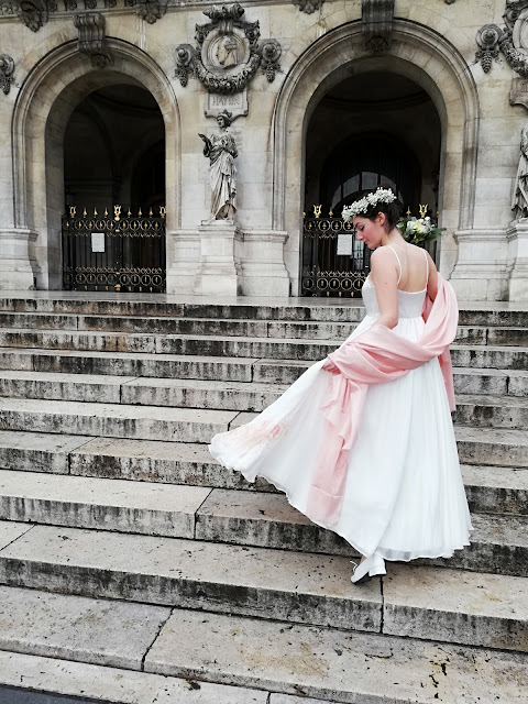 Robe de mariée en mousseline style danseuse