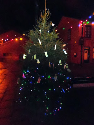 Picture: The Tree of Light 2018 erected for Christmas and containing memories of loved ones on its branches - see Nigel Fisher's Brigg Blog