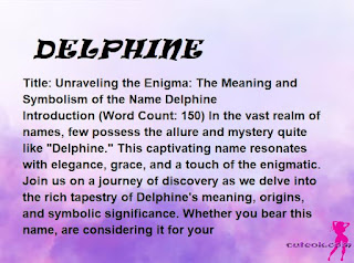 meaning of the name "DELPHINE"