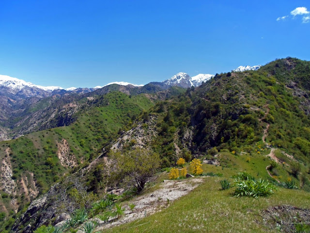 Переход с верхней Чайки в Оджук, ущелье Варзоб, горы Таджикистана
