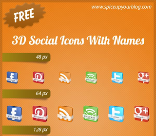 Free Social Icons With Service Name