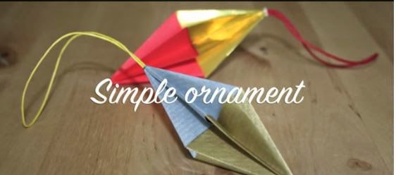 Tutorial ornament de Craciun din modele origami