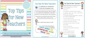 Image of Top Tips for New Teachers Free Printable file PDF