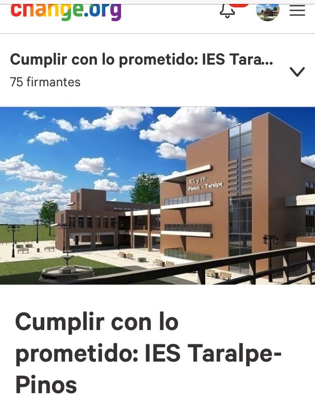 Firma por el IES TARALPE-PINOS