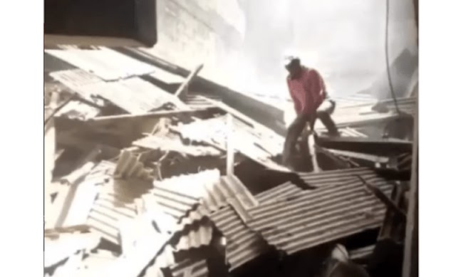 FOUR TRAPPED IN COLLAPSED BUILDING DURING DEMOLITION IN LAGOS 