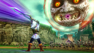Fierce Deity Link about to split the moon in half with his double helix sword