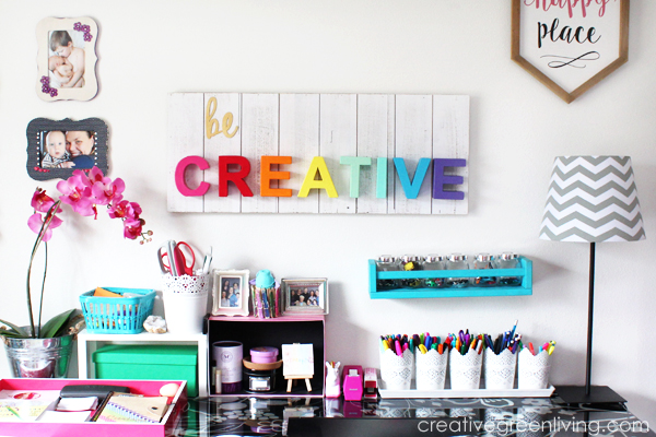Craft Room Home Office Tour Makeover Reveal Creative Green Living