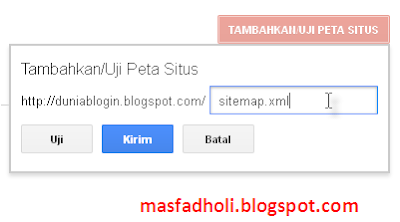 Cara Daftar Sitemap Blog di Google Webmaster