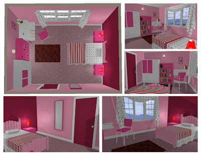 desain kamar  tidur  remaja cewek pink  Desain Rumah 