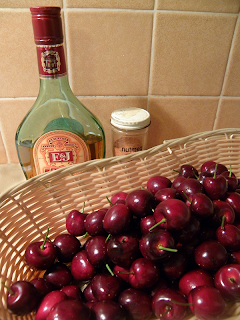 Basket of Cherries, Bottle of Brandy, Nutmeg