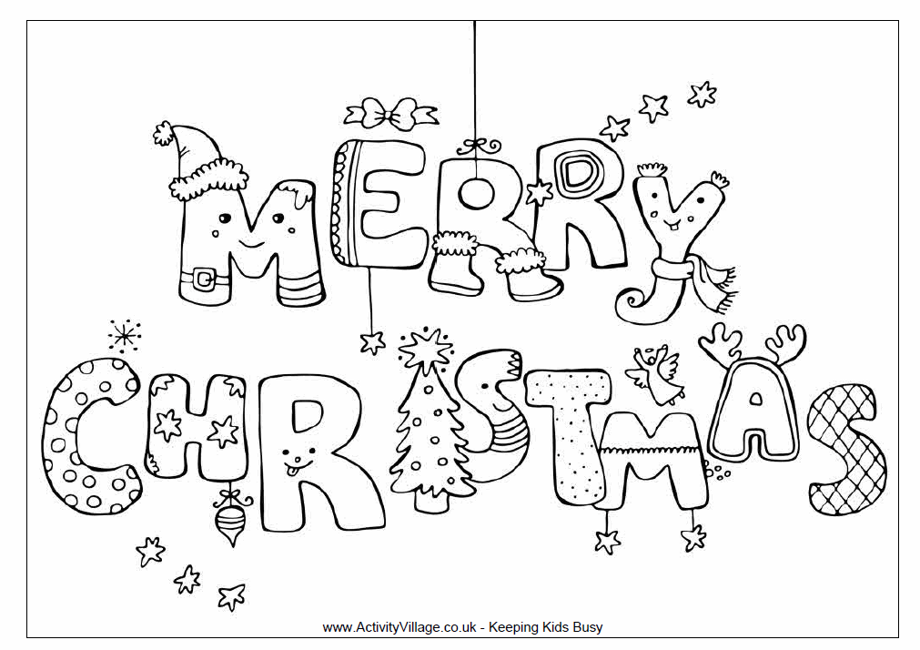 Download Coloring Pages Merry Christmas