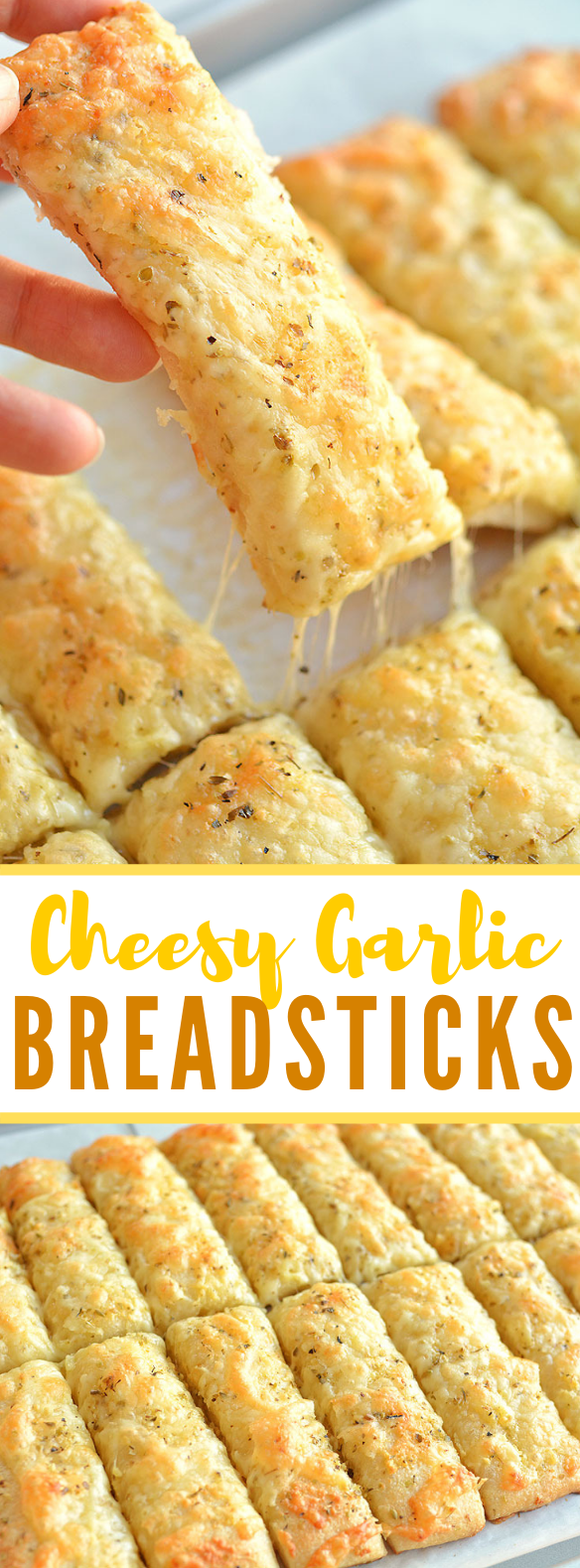 Homemade Cheesy Garlic Breadsticks Recipe #dinner #comfortfood