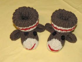 sock monkey booties